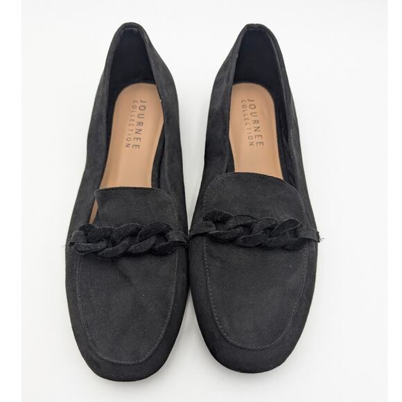 Journee Collection Cordell Slip On Loafer Flats Women's Black Size US12 - Picture 9 of 11